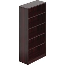 Offices to Go Superior Laminate 71H 4-Shelf Bookcase with Adjustable Shelves, American Mahogany (TD