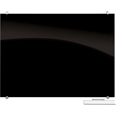 Balt Visionary 3 x 2 Black Magnetic Glass Frameless Dry Erase Board (84061)