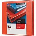 Staples® Heavy-Duty View Binder with D-Rings, Orange, 350 Sheet Capacity, 1-1/2 Ring