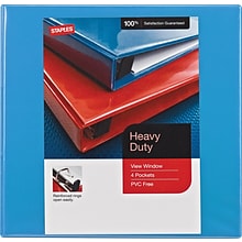 Staples® 1/2 Heavy-Duty View Binder with D-Rings, Light Blue (ST56284-CC)