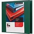 2 Heavy-Duty View Binders with D-Rings, Green