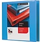 Staples® Heavy Duty 2" 3 Ring View Binder with D-Rings, Light Blue (26350)