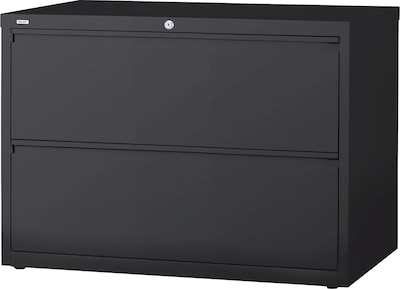 Quill Brand® 2-Drawer Lateral File Cabinet, Locking, Letter/Legal, Charcoal, 36W (26821D)