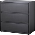 Quill Brand® 3-Drawer Lateral File Cabinet, Locking, Letter/Legal, Charcoal, 42W (26824D)