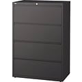 Quill Brand® 4-Drawer Lateral File Cabinet, Locking, Letter/Legal, Charcoal, 36W (26825D)