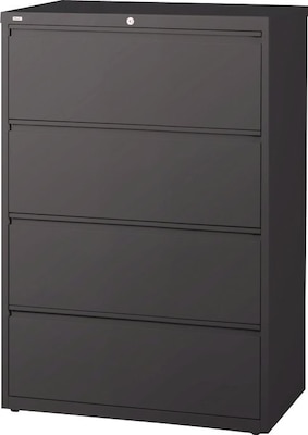 Quill Brand® 4-Drawer 42 Lateral File Cabinet, Letter/Legal, Charcoal (26826D)