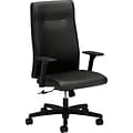 HON Ignition Executive High-Back Chair, Vinyl, Black, Seat: 20W x 18D, Back: 19 1/2W x 27 3/4H