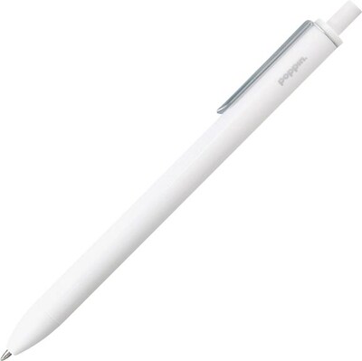 Poppin Luxe Retractable Gel Pen, Fine Point, Black Ink, 6/Pack (100086)