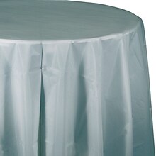 Creative Converting Shimmering Silver Octy/Round Tablecover