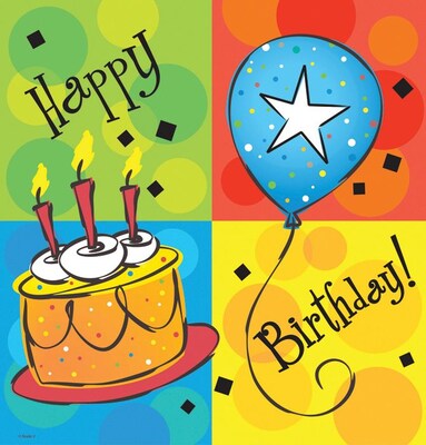 Creative Converting Cake Celebration Rectangular Tablecover (728123)