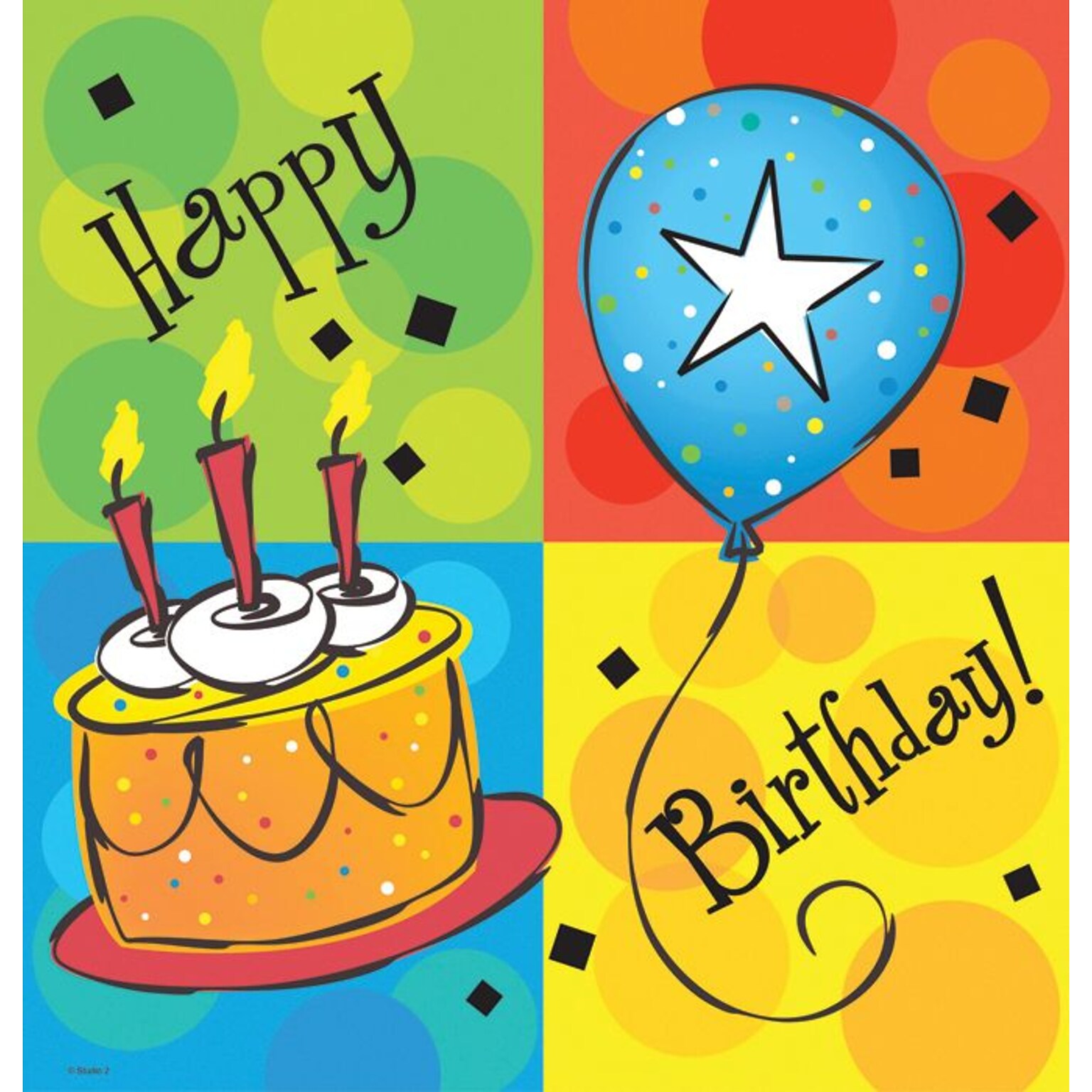 Creative Converting Cake Celebration Rectangular Tablecover (728123)