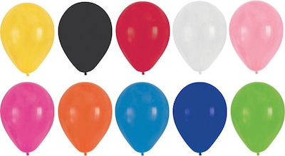 Creative Converting Latex Balloons, Assorted Colors, 15/Pack (041316)