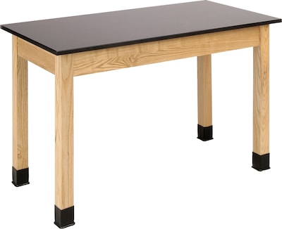 National Public Seating Wood Science Table, Phenolic Series Rectangular Science Table, 24 x 54, Bl