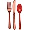 Creative Converting Heavy-Weight Plastic Glitz Red, Glitter, Assorted Cutlery, 24/Pack (019802)