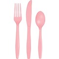 Creative Converting Heavy-Weight Plastic Classic Pink, Assorted Cutlery, 24/Pack (010428)
