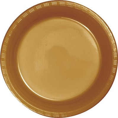 Creative Converting Glittering Gold Plastic Dessert Plates, 150 Count (DTC28103011BPLT)