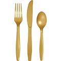 Creative Converting Plastic Gold, Assorted Cutlery, 24/Pack (010442)