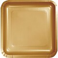 Creative Converting Paper Glittering Gold 7 Square Luncheon Plates, 18 Pack (453276)