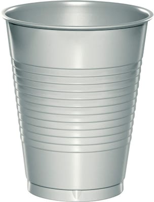 Creative Converting Shimmering Silver Plastic Cups, 60 Count (DTC28106081TUMB)