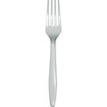 Creative Converting Heavy-Weight Plastic Shimmering Silver, Premium Forks, 50/Pack (010469B)