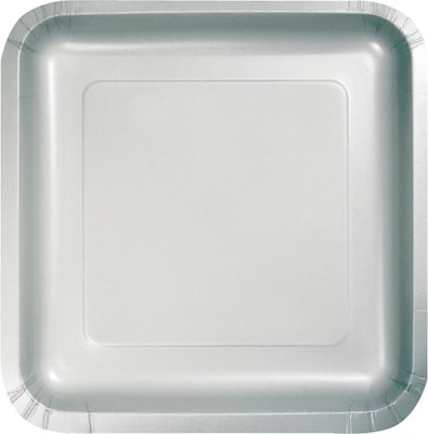 Creative Converting Shimmering Silver Paper Plates, 54 Count (DTC463281DPLT)