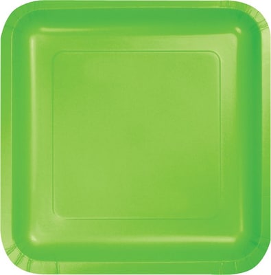 Creative Converting Paper Fresh Lime 7 Square Luncheon Plates, 18 Pack (453123)