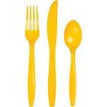 Creative Converting Heavy-Weight Plastic School Bus Yellow, Assorted Cutlery, 24/Pack (010425)