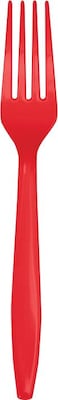 Creative Converting Heavy-Weight Plastic Classic Red, Premium Forks, 50/Pack (010463B)