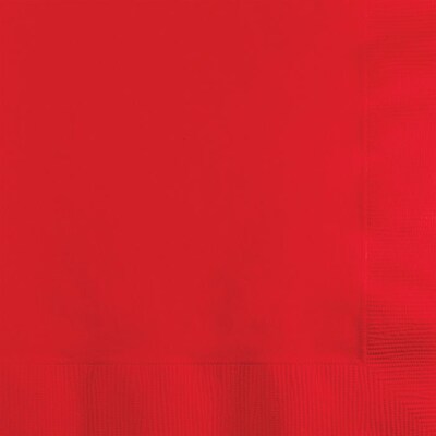 Creative Converting Classic Red 2-Ply Beverage Napkins, 50/Pack