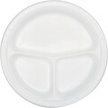 Creative Converting Divided White 10 Round Banquet Plates, 20 Pack (19992)