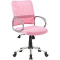 Boss Mesh Back W/ Pewter Finish Task Chair, Pink (B6416-PK)