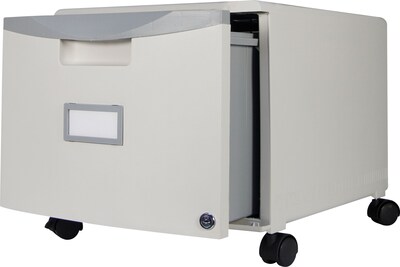 Storex One Drawer Mini File Cabinet With Lock And Casters Legal