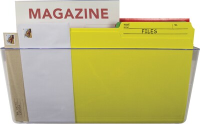 Storex Snap & Stack Unbreakable Wall File, Legal Size, Clear (70321U01C)