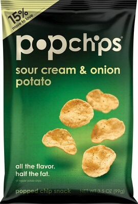 Popchips™, Sour Cream & Onion, 3.5 oz., 12 Bags/Box