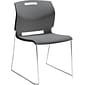 Global Popcorn™ Plastic Stack Chair without Arms, Platinum,, 4/Ct (TD6711-PLT)