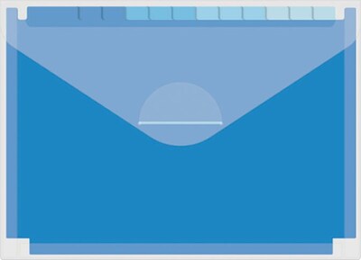 Globe-Weis Pendaflex Expanding Files Polypropylene/Paper Stock, 13 Pockets, Letter Size, Blue (42113BLU)