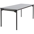 Maxx Legroom Wood Folding Table 30x72, Gray