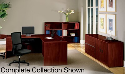 HON Mhogny 10700 Series L Workstation 4-Shlf Bkcse