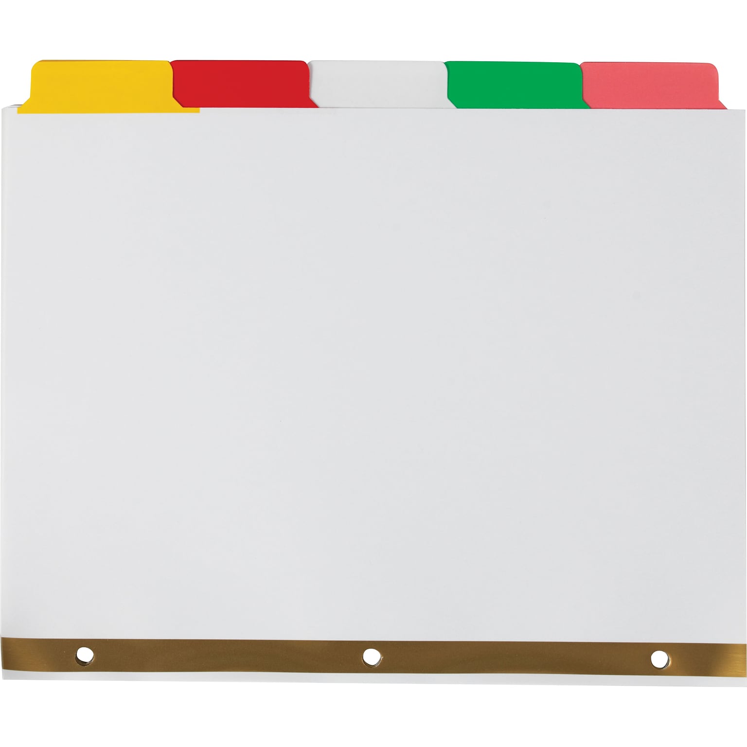 Staples Write-On™ BIG TAB Dividers, 5-Tab Set, Color Tabs, 4/Pack (13509)