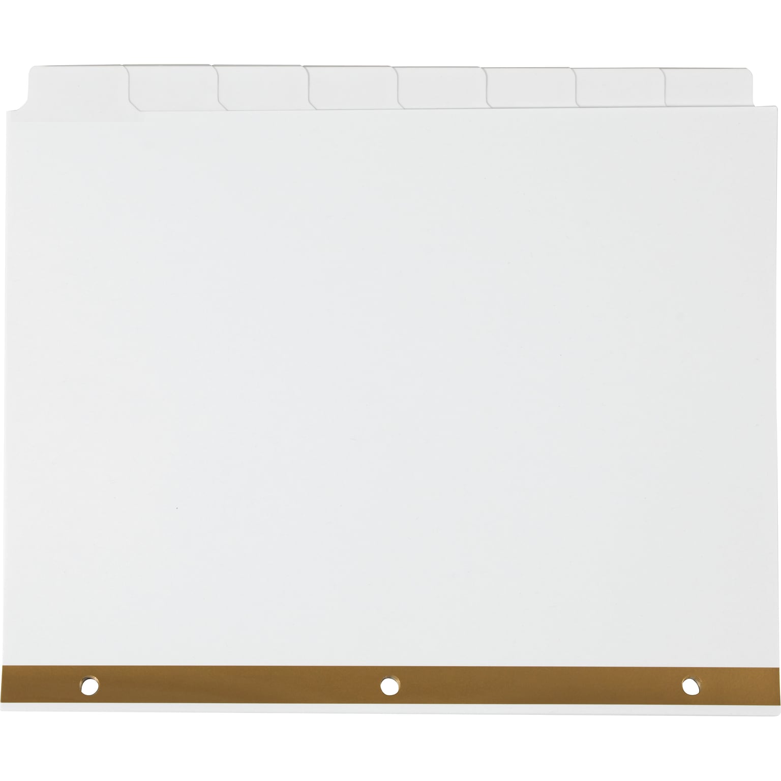 Staples Large Tab Write-On Dividers, 8-Tab Set, White, 4/pack
