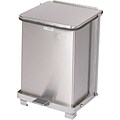 Non-Magnetic Stainless Steel Step Can; 7 Gallon, w/Plastic Liner