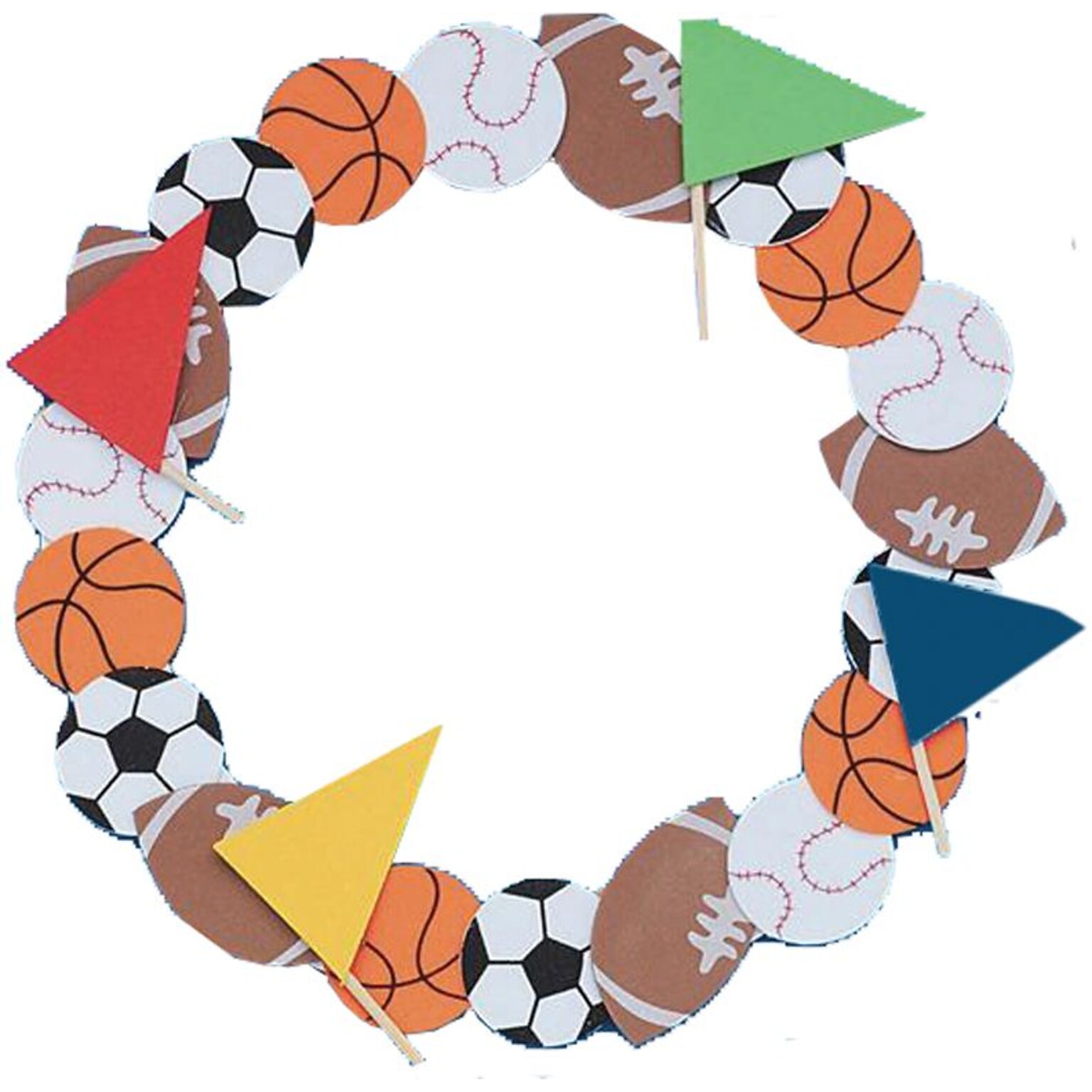 Craft Express Sports Wreath Craft Kit, 12/Pack (CE4024)