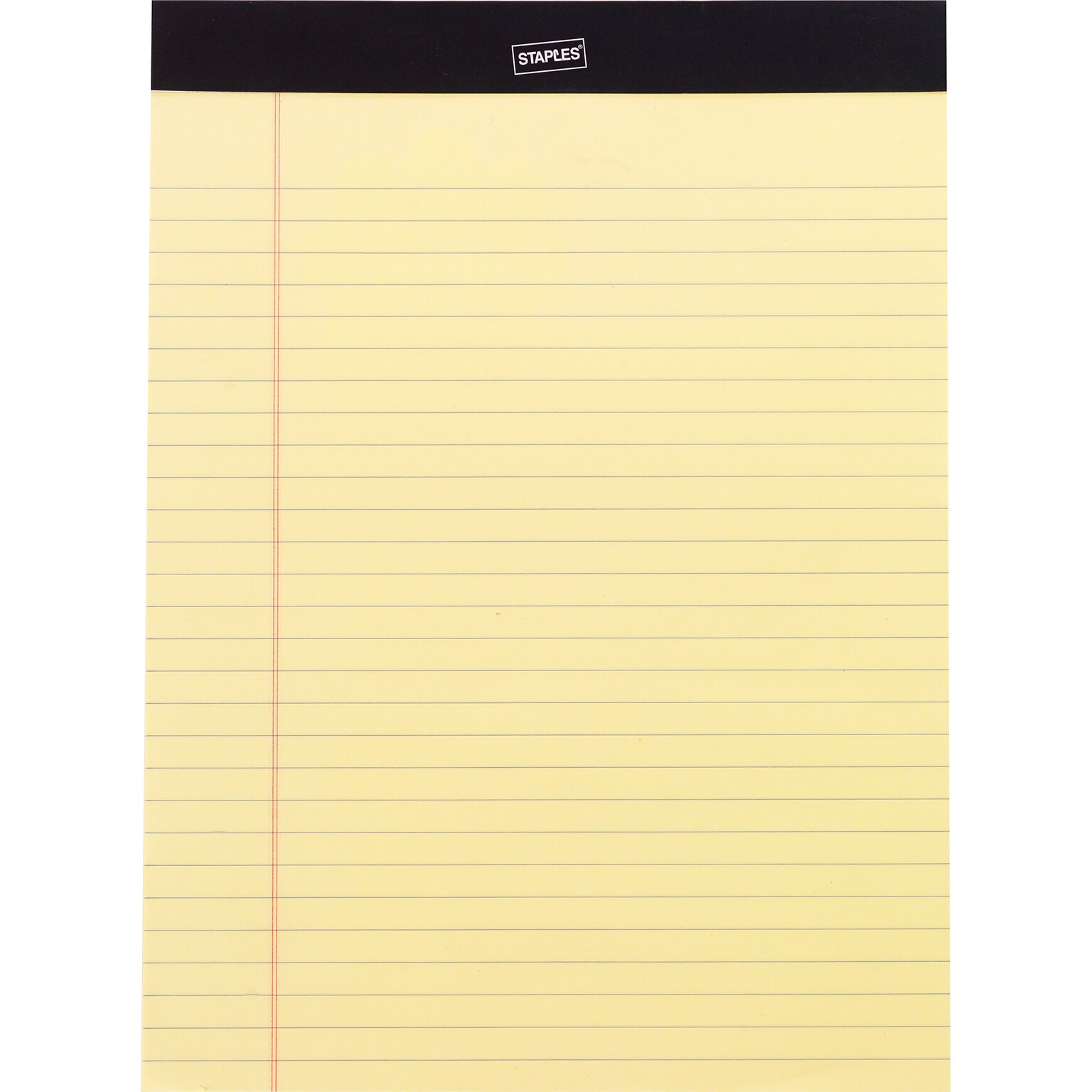 Staples Notepads, 8.5 x 11.75, Wide Ruled, Canary, 50 Sheets/Pad, Dozen (ST57300)