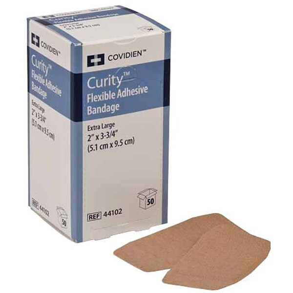 Curity 2” x 3-3/4” Flexible Fabric Adhesive Bandages, 50/Box (KCFB0196LF