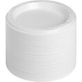 Genuine Joe Reusable/Disposable Plastic Plates, White