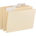 Smead FlexiFolder Heavyweight File Folder, 3 Tab, Letter Size, Manila, Dozen (10403)