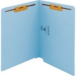 Smead WaterShed/CutLess End Tab Fastener Folders, Letter, 8.5 x 11 Sheet, 2 x 2B Fastener, End Tab