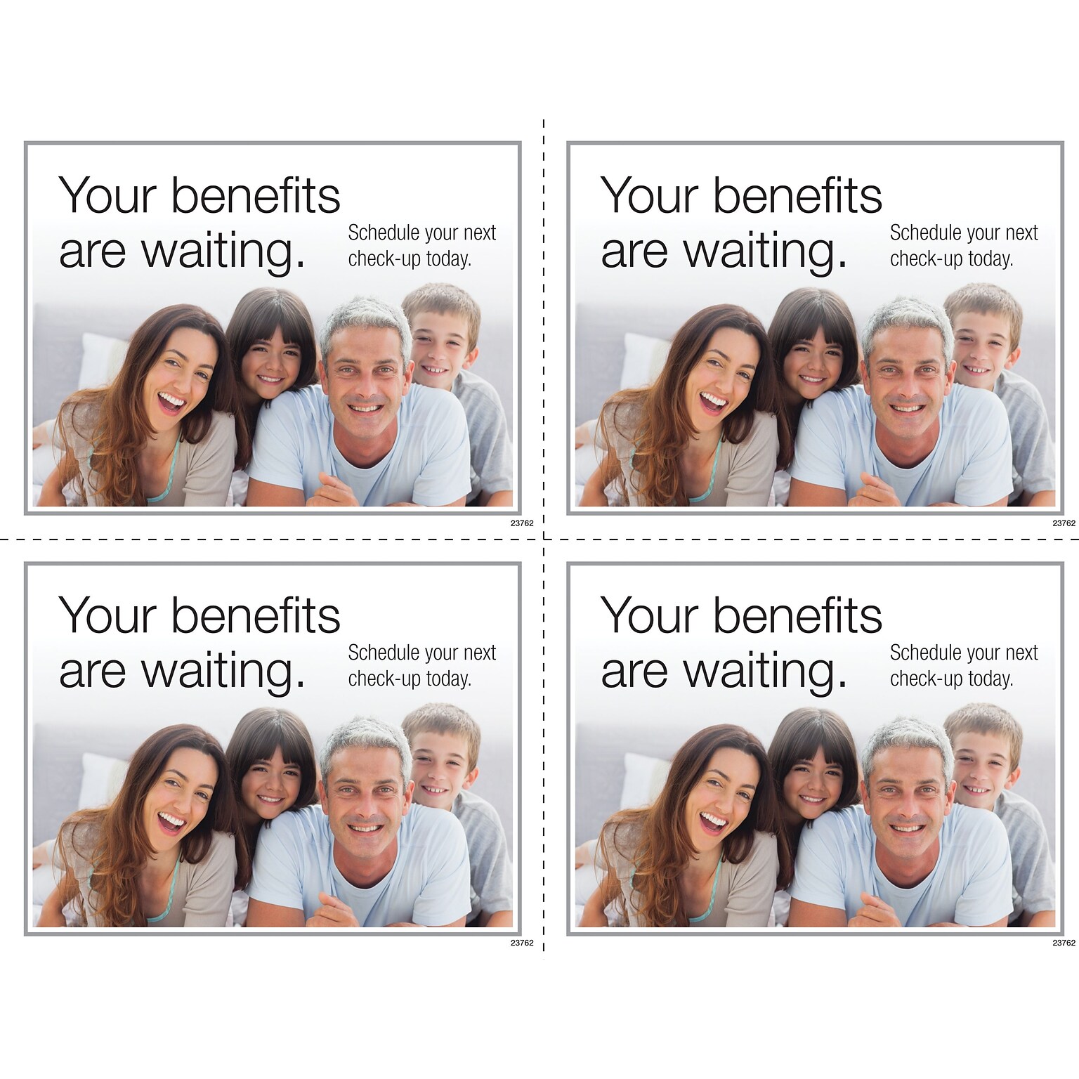 Medical Arts Press® Photo Image Laser Postcards; Dental Flex Spending Family, 100/Pk