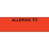 Medical Arts Press® Allergy Warning Medical Labels, Allergic To:, Fluorescent Red, 3/4x2-1/2, 300 L