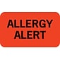 Medical Arts Press® Allergy Warning Medical Labels, Allergy Alert, Fluorescent Red, 7/8x1-1/2", 500 Labels
